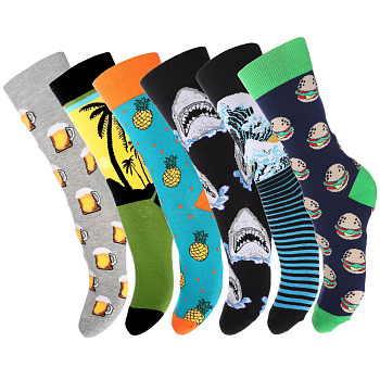 GALANTE Носки фантазийные, р.25-27, 80% хлопок, 20% эластан, разноцветные, #15