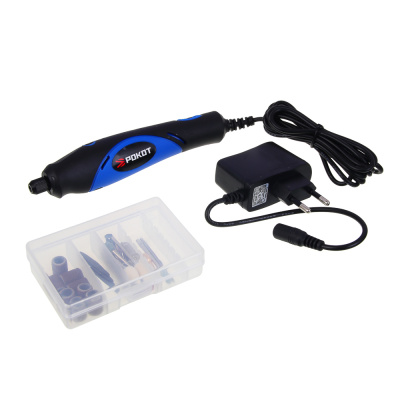 РОКОТ Гравёр электрический, 18Вт, 22000 об*мин, набор аксессуаров 24 предмета