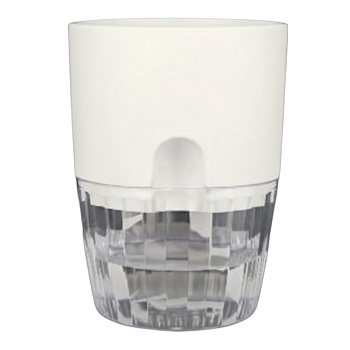 Горшок для цветов с поддоном "Аквадуэт" 1,5л, d13см, цв.белый