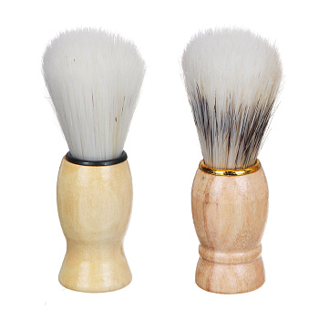 Помазок для бритья тм ЮНИLOOK, деревянная основа, искусств.ворс 80%, свиной ворс 20%, 9,5x3см, 2 диз