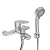 RAIN Смеситель для ванны Фианит, короткий излив, душ. набор, картридж 35мм, латунь, хром
