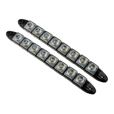 ЕРМАК Дневные ходовые огни, LED 8шт, гибкий пласт. корп., 220мм, 12V, белый, 2шт.