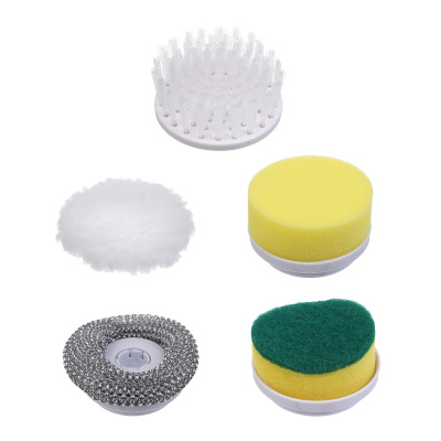 LEBEN Электрическая щетка для уборки, 5 насадок, 500 мАч, пластик, белый