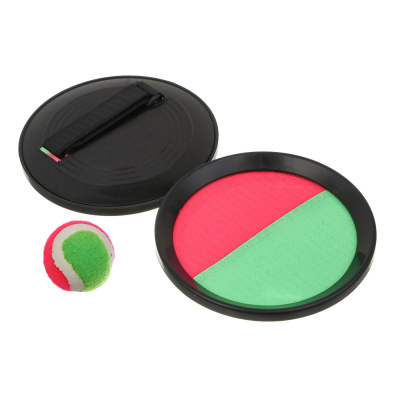 Набор поймай мяч, детский, ИГРОЛЕНД, (2 тарелки-липучки, мяч), d15,5 см, PP, нейлон