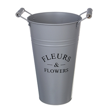 Кашпо для цветов, 15,5х22х27,5 см, металл