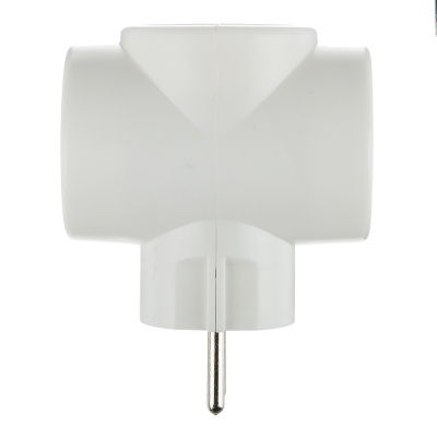 TOKER Разветвитель 3 гнезда, 6А, 3T, белый