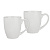 MILLIMI Набор кружек 2 шт, 380мл., белый рельеф, фарфор