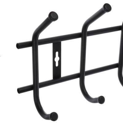 Вешалка настенная, 5 крючков металл, цвет матовый черный