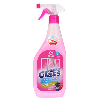 Чистящее средство для стекол, пластика и зеркал GRASS Clean Glass Лесные ягоды, п/б, 600мл