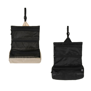 Косметичка дорожная складная в сложенном виде 23,5х11x8 см, полиэстер, 2 цвета