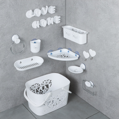 VETTA Love Набор крючков для полотенец 2 шт самоклеящихся, пластик, 2 цвета