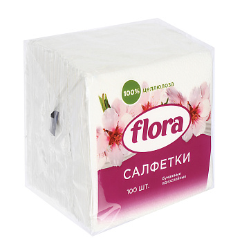 Салфетки бумажные однослойные 100 шт, п/у