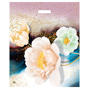 Пакет Цветочный БИГ 20кг с вырубной ручкой, XXL 60x50 см, 100 мкм ПВД