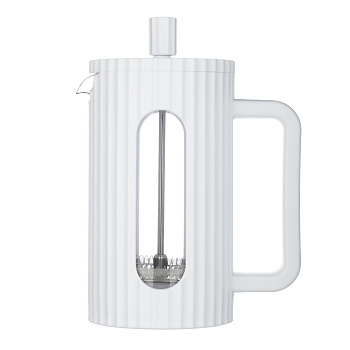 SATOSHI Форман Френч-пресс 600мл, жаропрочное стекло, белый