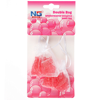 NEW GALAXY Ароматизатор воздуха пакетики Double Bag, 2х10 гр., бабл гам