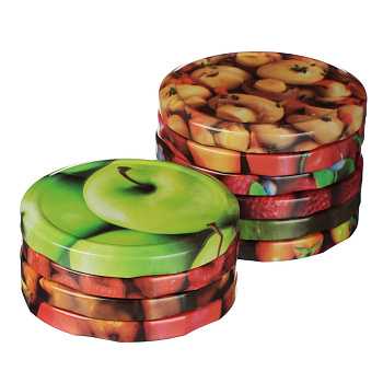 Набор крышек металлических для консервирования Твист-офф, 10шт, D-82мм, литография