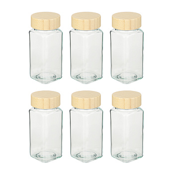 VETTA ЭКО Вуд Набор банок для специй, 6шт., 120мл,стекло, бамбук