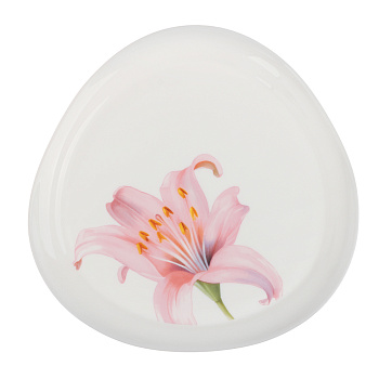 MILLIMI Лилия Тарелка десертная, опаловое стекло, 19.5см, треугольная форма