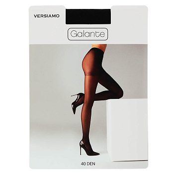 GALANTE Versiamo Колготки 40 DEN с шортиками, 85% полиамид, 15% эластан, размер 2, цвет черный