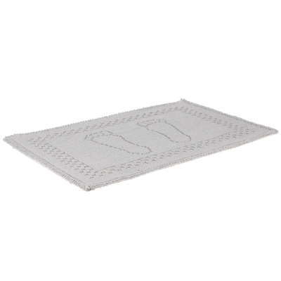 Коврик петельный, хлопок, 60x40см, одинарный, серый