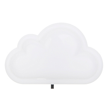 Светильник-ночник в розетку BY Облако светодиодный, 1Вт, 10см, 230В, пластик, белый