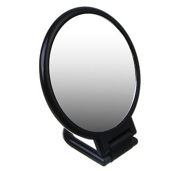 ЮНИLOOK Леон Зеркало настольное складное, зум х1,х2, пластик, стекло, 15,5х9,3х0,8см, черный