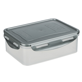 Контейнер герметичный для СВЧ с защелками, 1,1л, 205х135х67мм, пластик