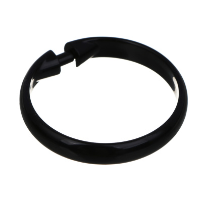 Кольца для шторы в ванную тм VETTA, 12шт, d 4,5 см, пластик, цвет черный