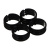 Кольца для шторы в ванную тм VETTA, 12шт, d 4,5 см, пластик, цвет черный