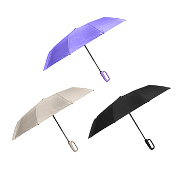 Зонт автомат, d104 см, 10 спиц, тройные спицы, антиветер, ручка-карабин, металл, п/э, UF, 4 цвета
