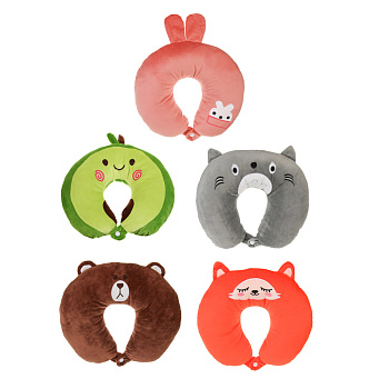 Подушка дорожная тм ЕРМАК, микс цветов