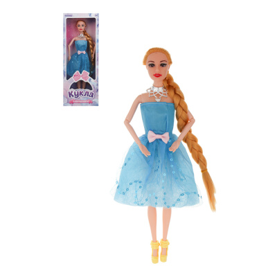 Кукла в коротком платье шарнирная, 29 см, PP, PVC, полиэстер, тм ИГРОЛЕНД