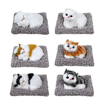 Игрушка мягкая "Котёнок", иск. мех, полиэстер, 7х16см, тм ИГРОЛЕНД, 3+