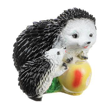 Фигура садовая "Два ежа с яблоком" 15х20см, гипс