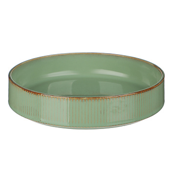 MILLIMI Кантри тарелка для супа 19,4см, 620мл, керамика, зеленый