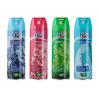 NEW GALAXY Освежитель воздуха д/дома 470мл, цветоч, свежесть леса, свежесть океана, горная свежесть