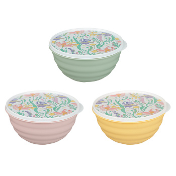 Ботаника Миска Latina 1,1л с крышкой, пластик, 3 цвета