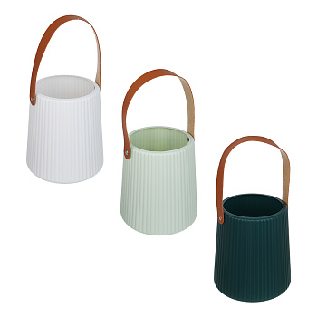 Ваза, 13,5x17,5x16 см, пластик, 3 цвета