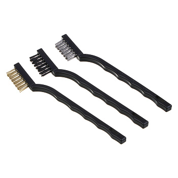 РОКОТ Набор щеток металлических ручных, пластиковые рукоятки, малые, 3 шт.