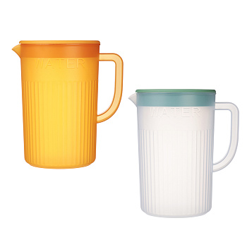 Кувшин для воды с крышкой, 2л, 2 цвета, пластик