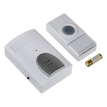 Звонок беспроводной дверной BY, 32 мелодий, 1x23A, 2xAA, с водонепроницаемой кнопкой