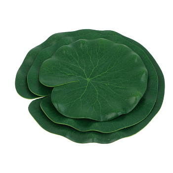 Листья Лотоса для пруда тм INBLOOM, набор 3шт (11, 13, 15 см), ПВХ