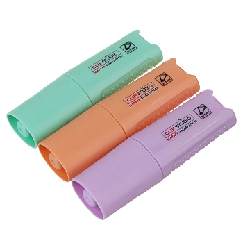 Набор маркеров-выделителей мини ClipStudio толщина линии 4,8 мм, 3 цвета, пакет с подвесом