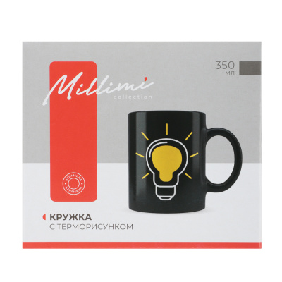 MILLIMI Лампочка Кружка 350мл с терморисунком, керамика