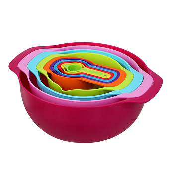 Набор мисок кухонных, 10пр, полипропилен