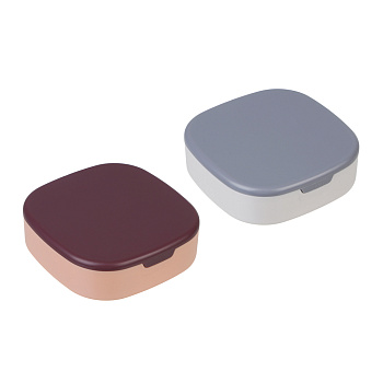 Шкатулка для украшений, 10x10x3 см, пластик, 2 цвета