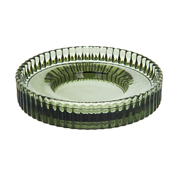 Мыльница тм VETTA Ингрид, стекло, зеленый, 10x10x2,2см