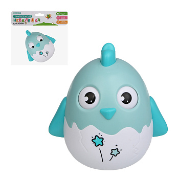 Развивающая игрушка неваляшка ИГРОЛЕНД "Цыпленок", ABS, 12х11,2х8,4см, 3 дизайна