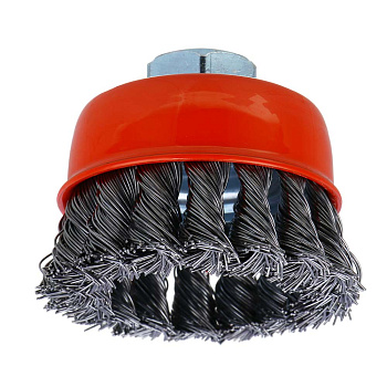 ЕРМАК PROFI Щетка чашечная для УШМ, плетеные пучки стальной проволоки 0,5мм, 65ммхМ14