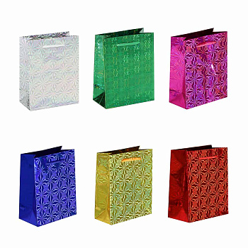 Пакет подарочный бумажный тм СНОУ БУМ 11,5x14,5x6,5 см, фольгированный, 6 цветов